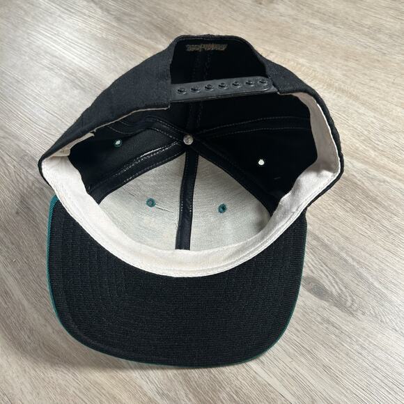 Vintage 1995 Brickyard 400 NASCAR Snapback Hat Delong Black Wool Cap USA - Picture 3 of 8